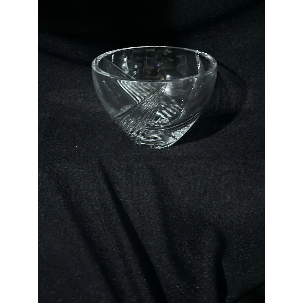 Montreux  24% Lead Crystal Candy Display Bowl Czech Republic 7